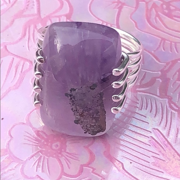 COPY - BOUTIQUE SUPER 23 AMETHYST 925 SILVER RING, SZ 7.5 - Picture 7 of 12